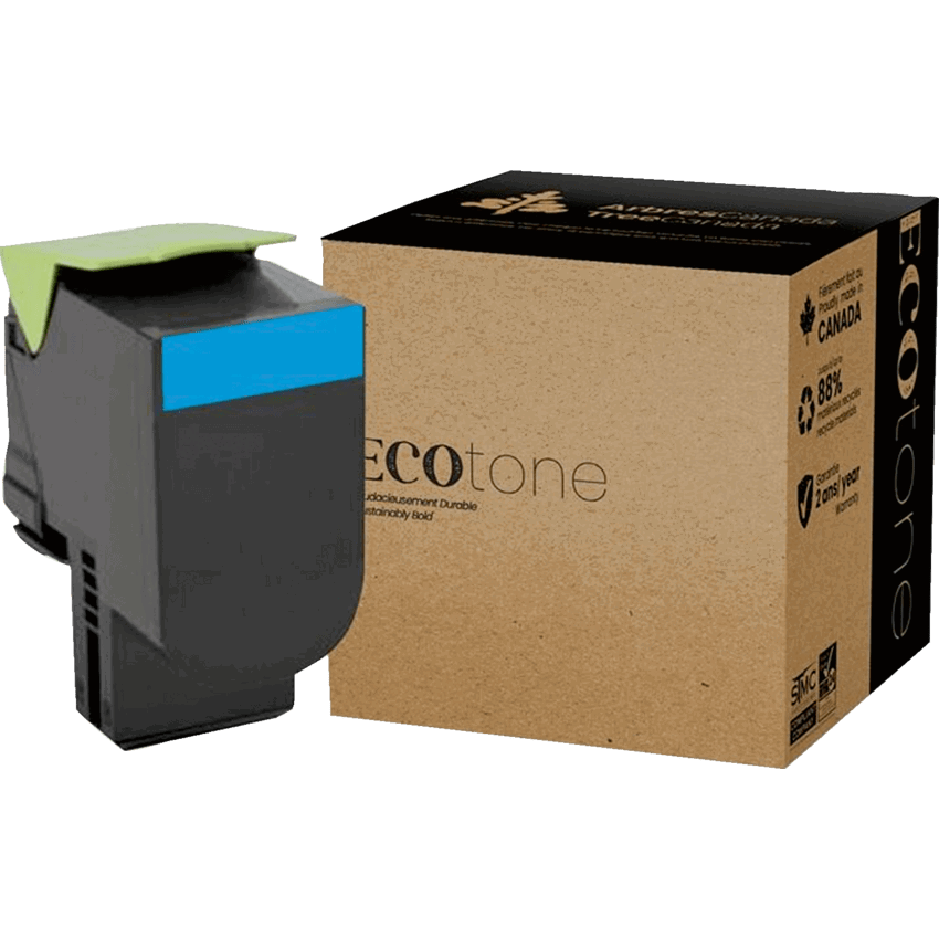 EcoTone® Remanufactured Laser Cartridge (Lex 71B10C0) Cyan
