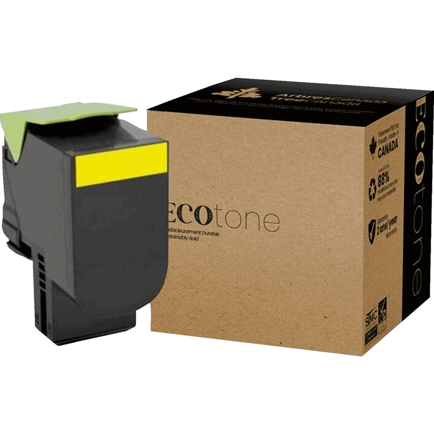 EcoTone® Remanufactured Laser Cartridge (Lex 71B10Y0) Yellow