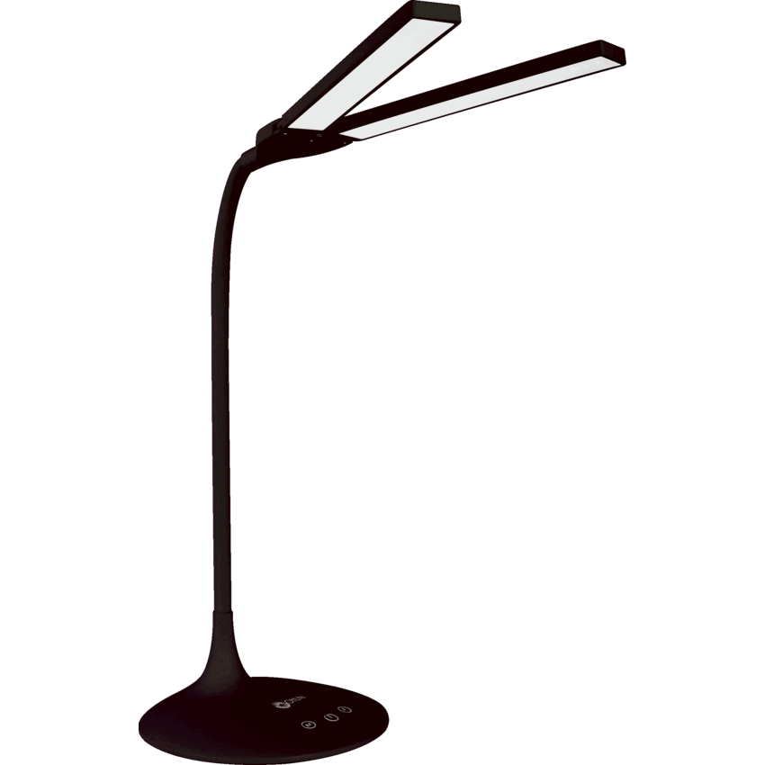 OttLite® Wellness Series® Pivot LED Desk Lamp with Dual Shades Black