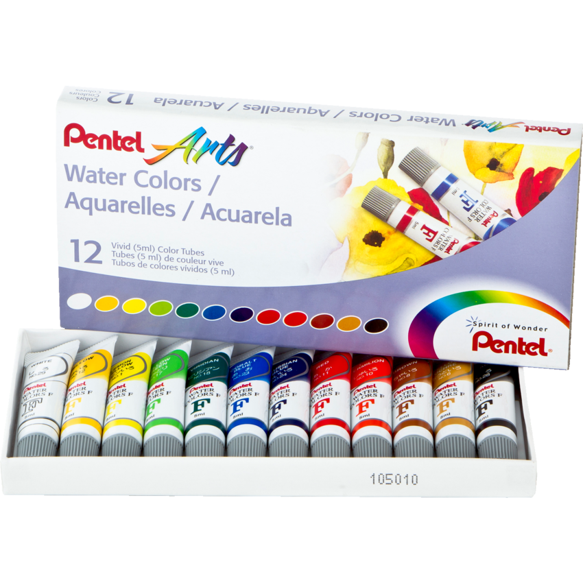 Pentel Arts® Water Colours 5 mL Assorted Colours 12/pkg