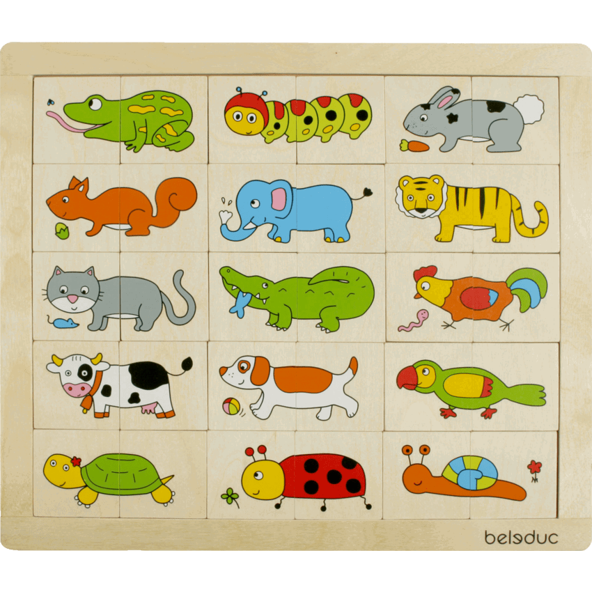 Beleduc Match and Mix Puzzle Animals