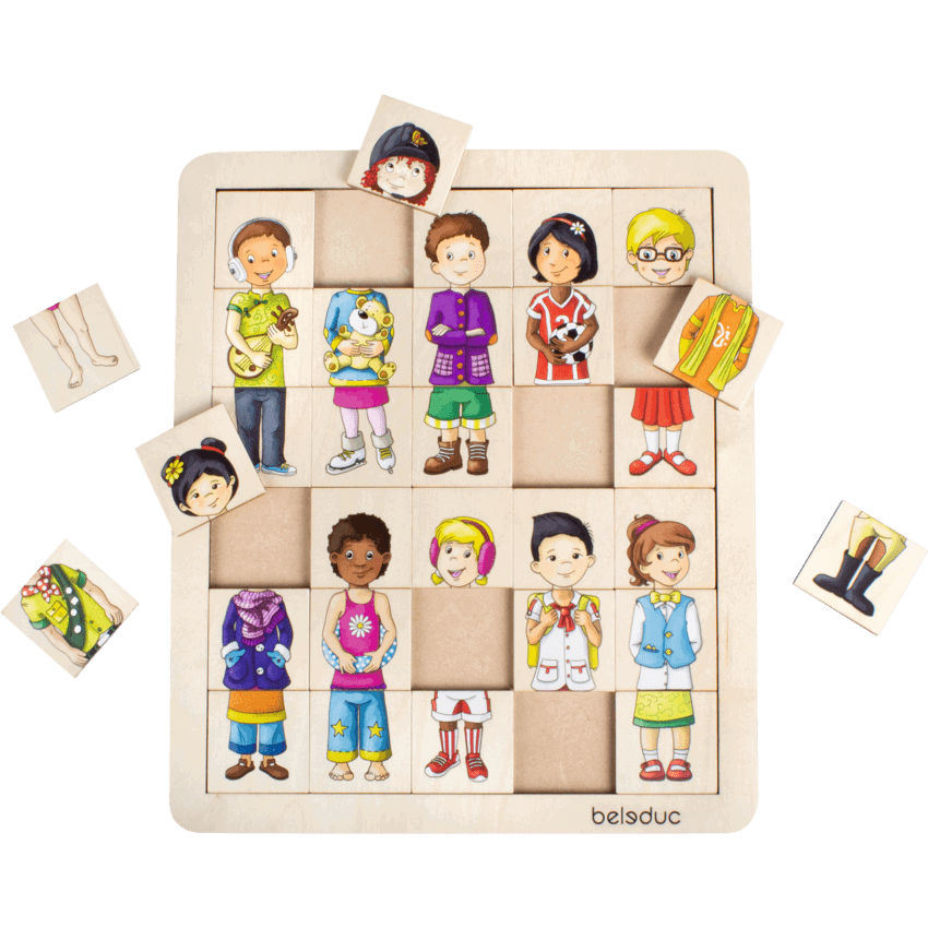 Beleduc Match and Mix Puzzle Kids