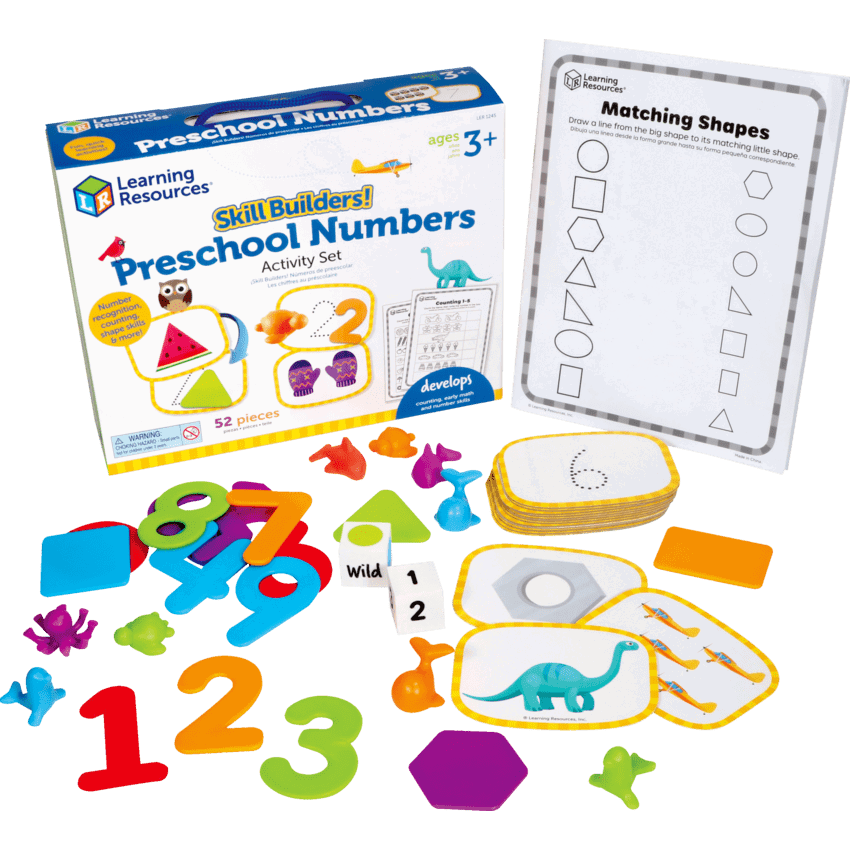 Learning Resources® Skill Builders! Preschool Numbers Activity Set 52 pieces/set