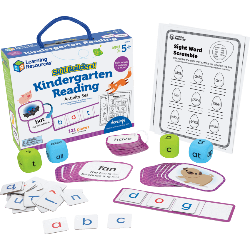 Learning Resources® Skill Builders! Kindergarten Reading Activity Set 121 pieces/set