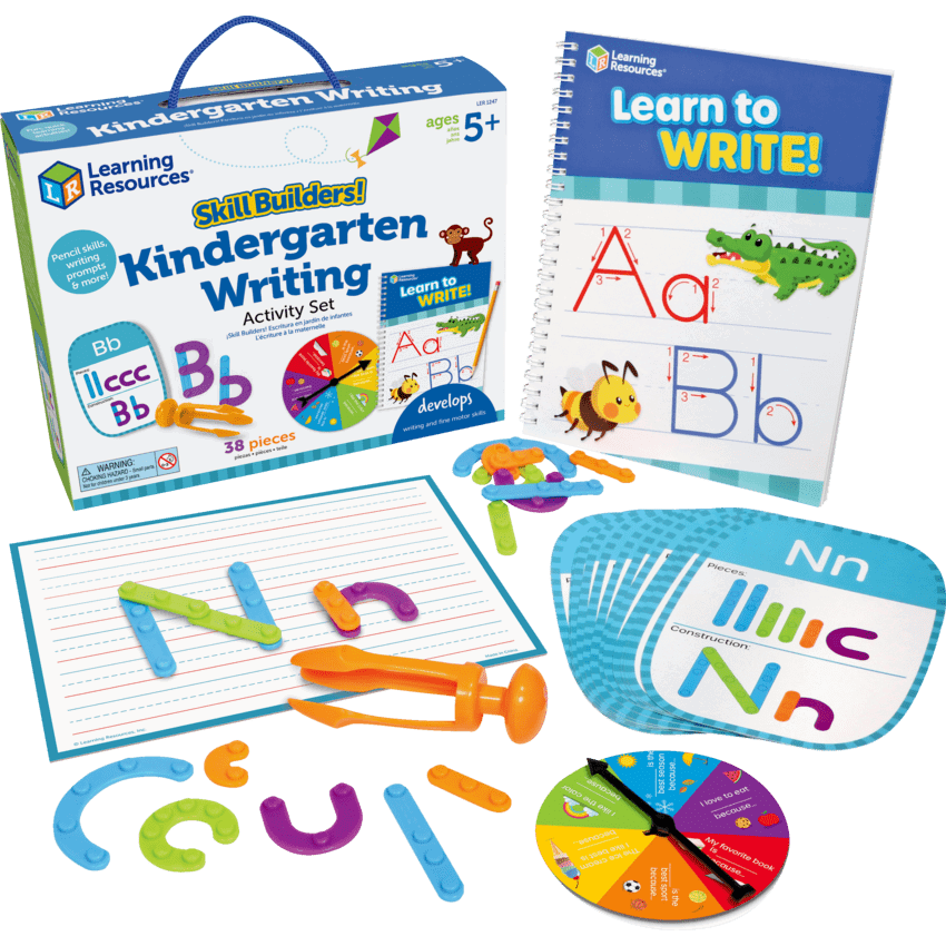 Learning Resources® Skill Builders! Kindergarten Writing Activity Set 38 pieces/set