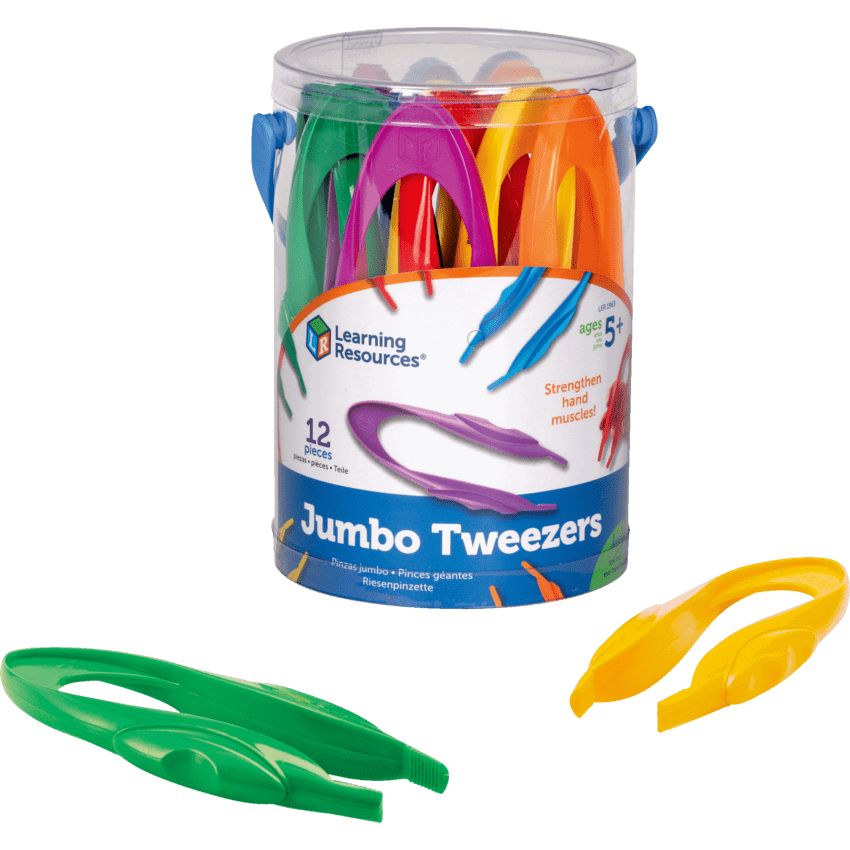 Primary Science® Jumbo Tweezers™ 6" Assorted Colours 12/pkg