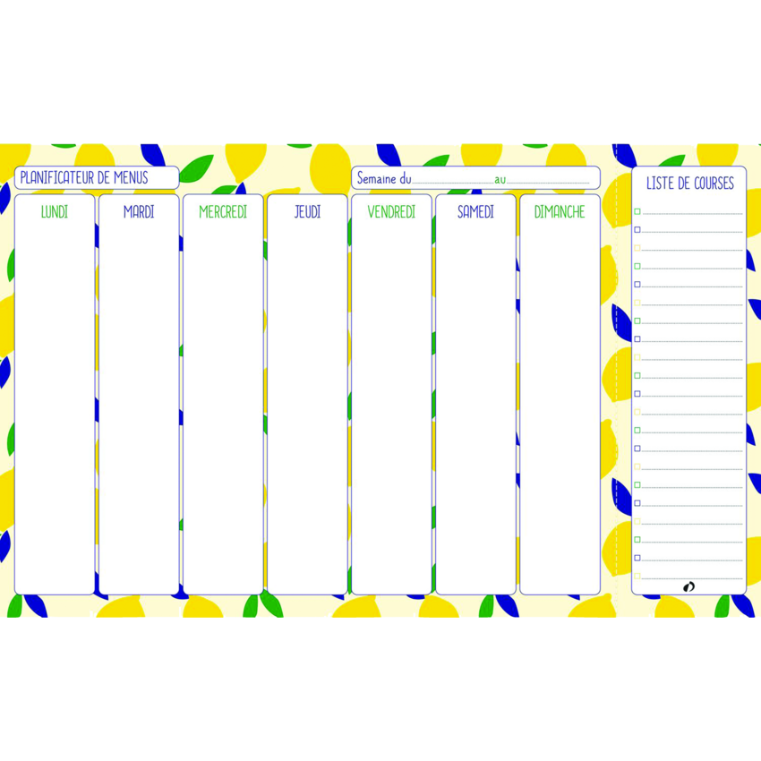 Quo Vadis Magnetic Menu Planner 6-1/4" x 10-1/4" French