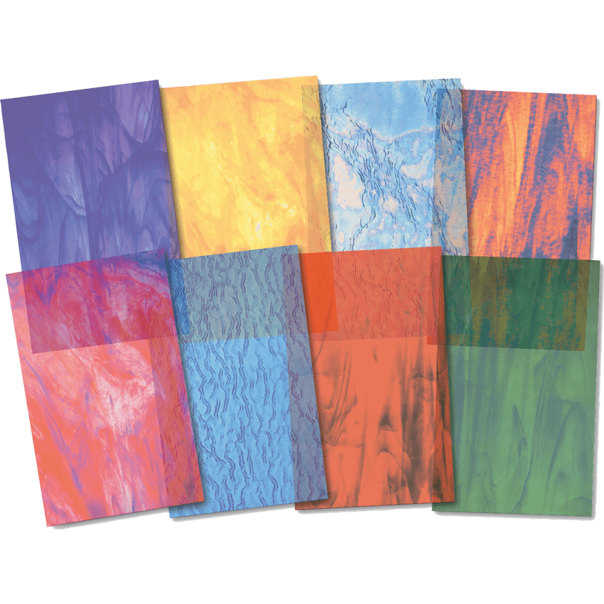 Roylco Stained Glass Paper 5-1/2" x 8-1/2" Assorted Colours 24/pkg