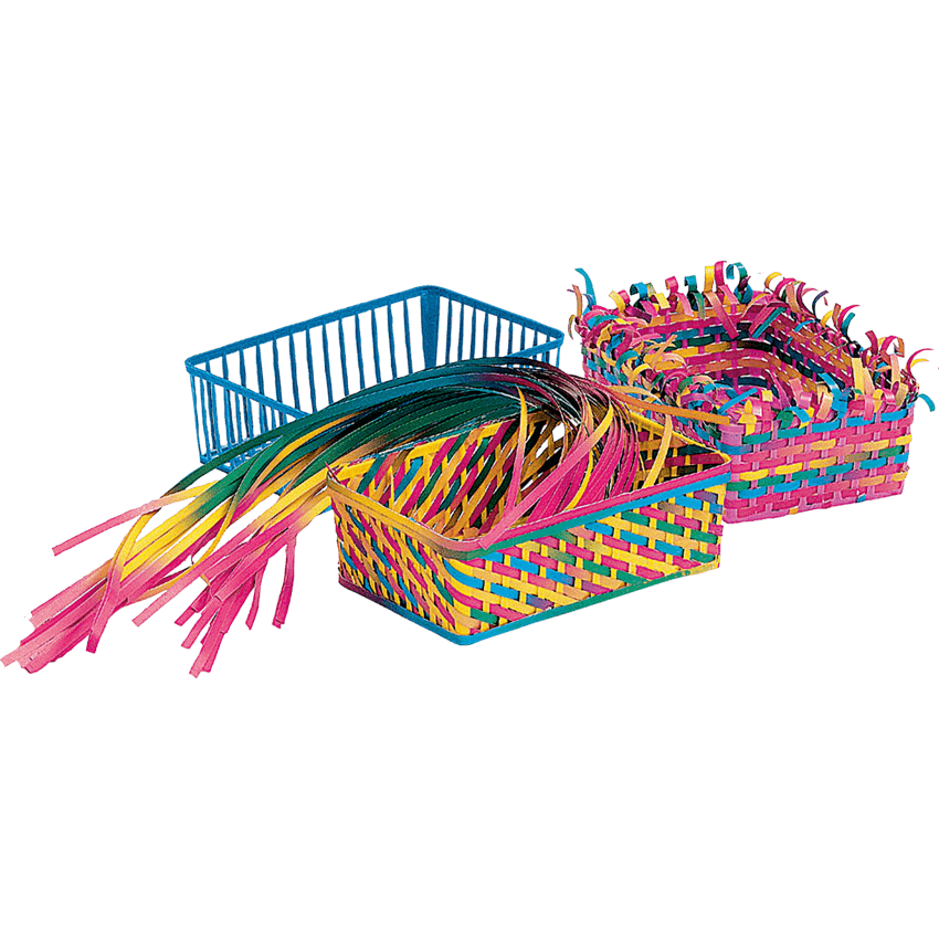 Roylco Classroom Weaving Baskets 6-1/2" x 4-1/2" x 2-1/4" Assorted Bright Colours