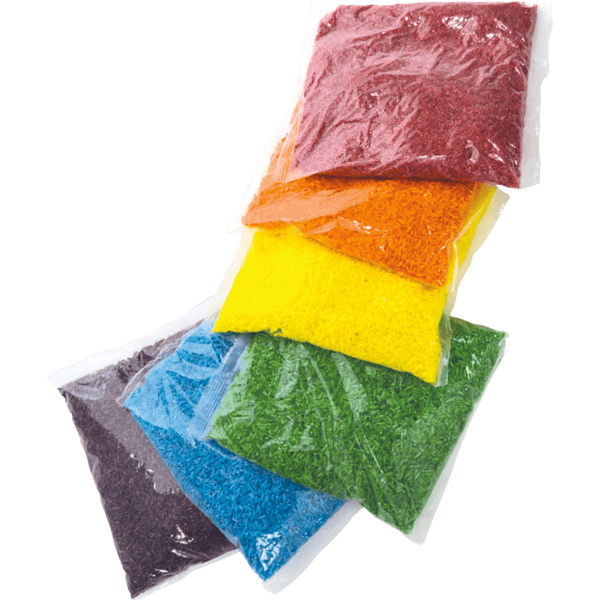Roylco Sensory Rice 1lb Assorted Colours 6/pkg