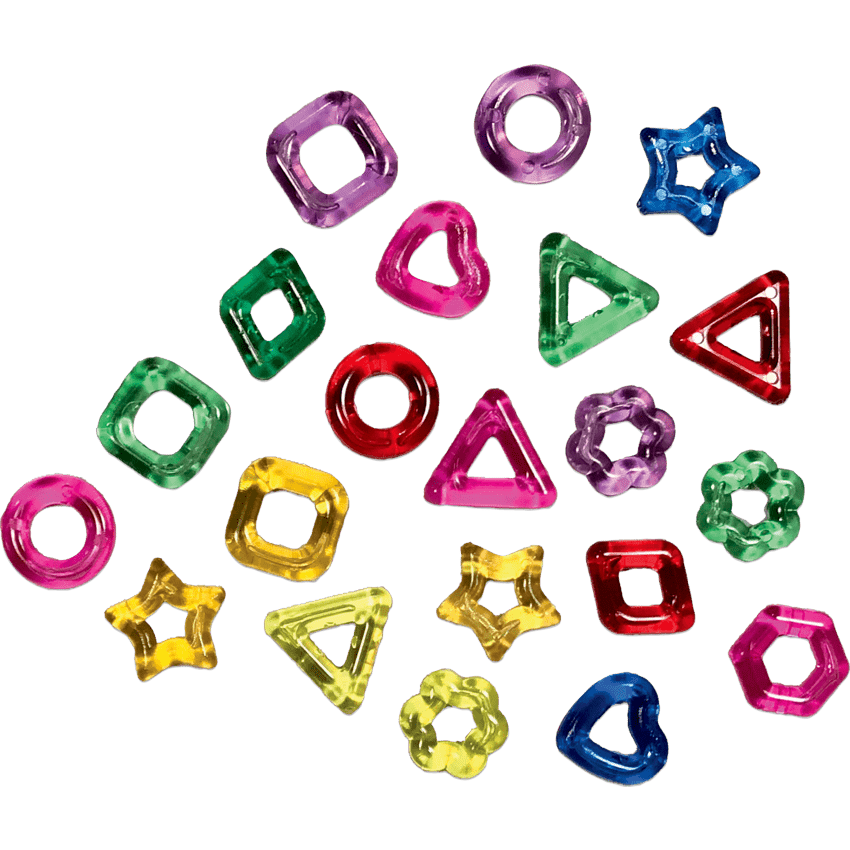 Roylco Fancy Stringing Rings 5/8" Assorted Colours 113 g