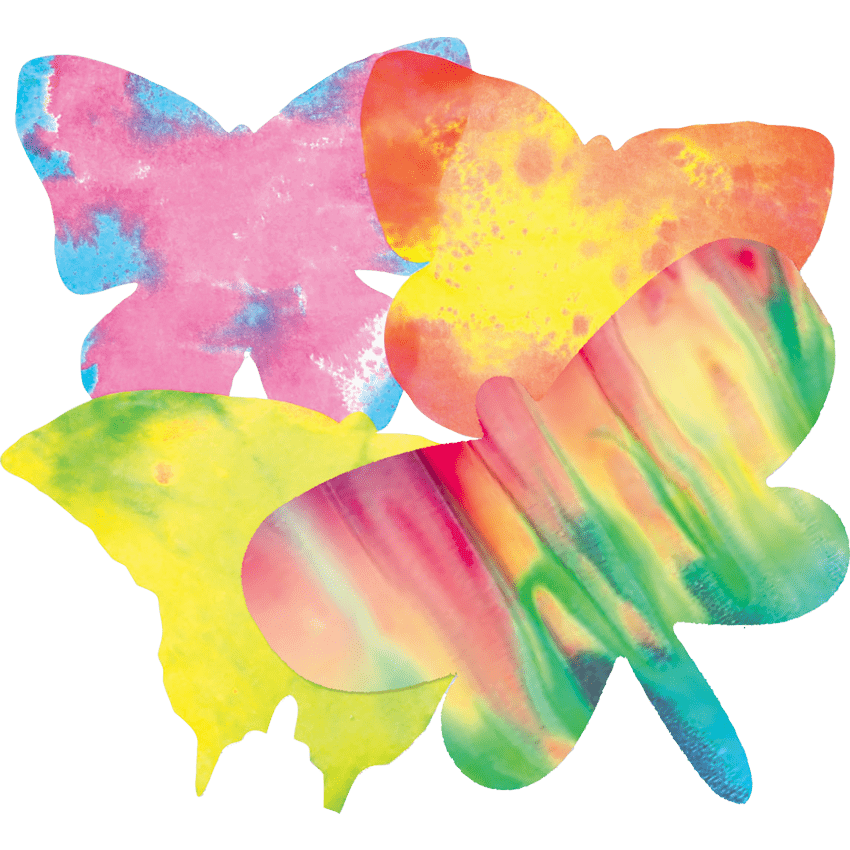 Roylco Color Diffusing Paper Butterflies 7" x 11" White 48/pkg