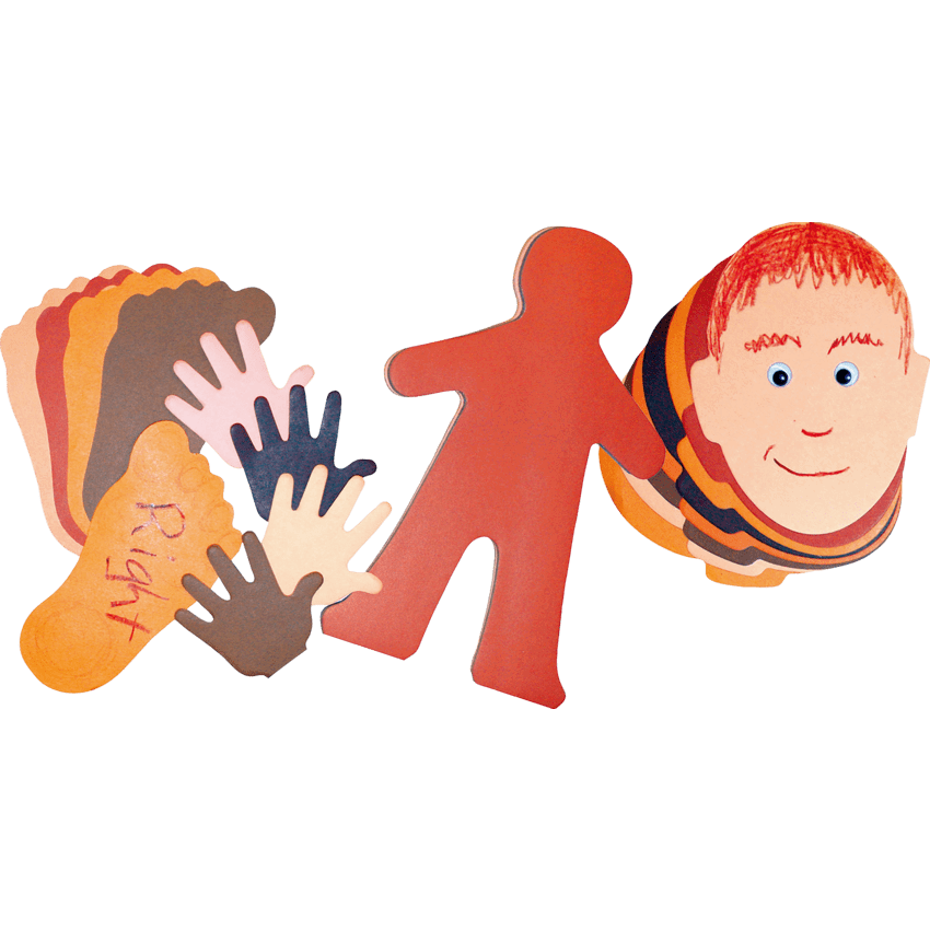 Roylco Human Paper Shapes Kit Assorted Colours 160/Kit