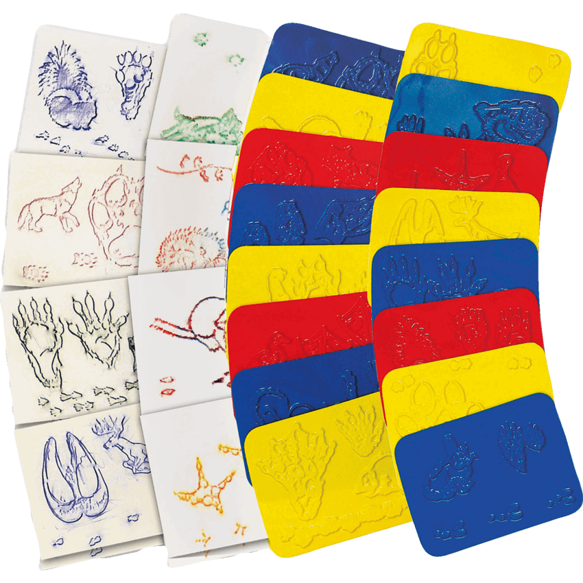 Roylco Rubbing Plates Animal Track 14" x 5-1/4" 16/pkg