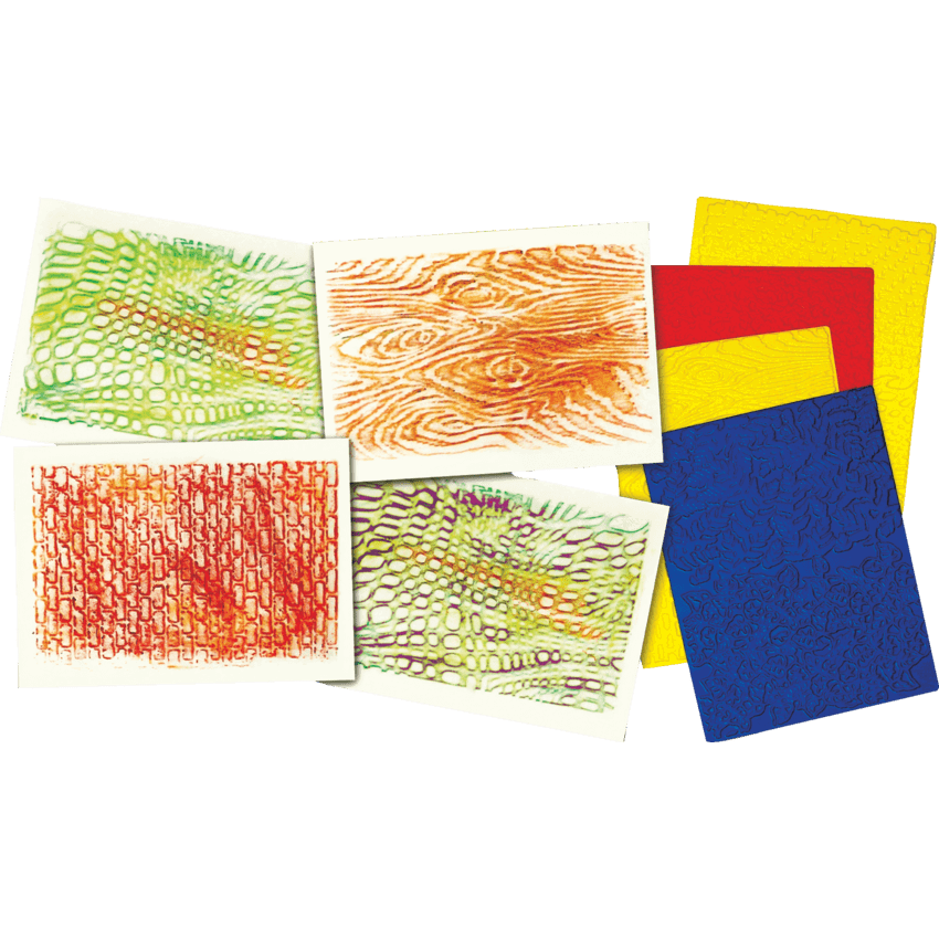 Roylco Rubbing Plates Texture 4 plates 8-1/2" x 11" 4/pkg