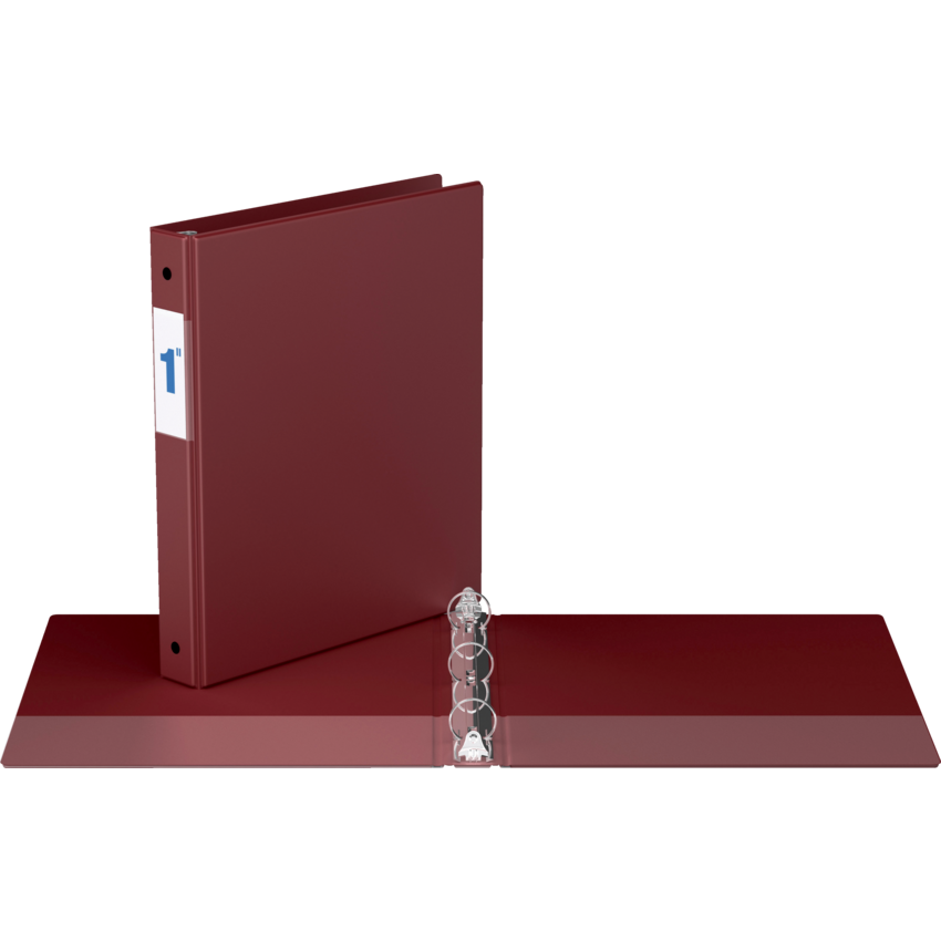 Davis Group® Essential Premium Economy Round Ring Binder 1" Burgundy