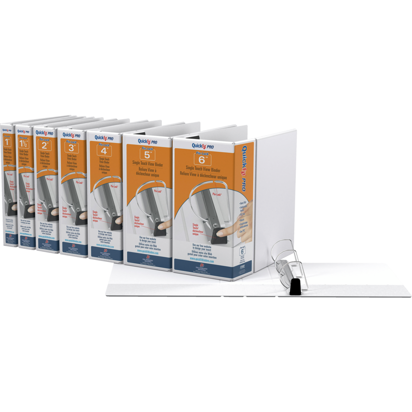 Davis Group QuickFit® PRO HD Single Touch Pin-Lock® View Binders 2" White