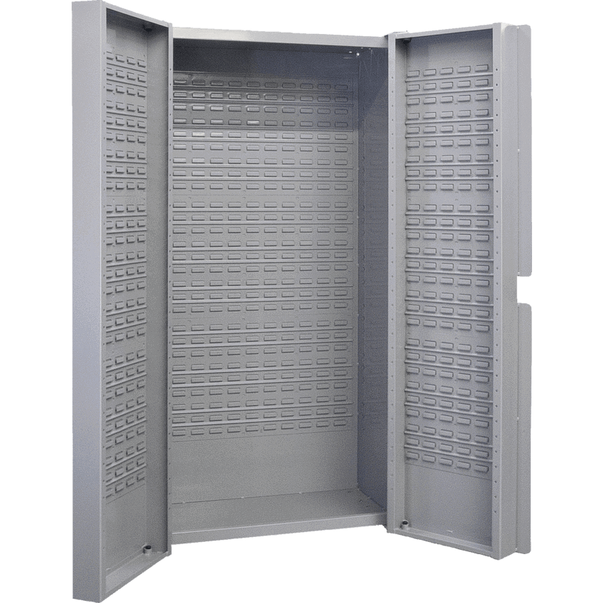 Kleton® Deep Door Cabinet 118 Bin 38"W x 24"D x 72"H Grey