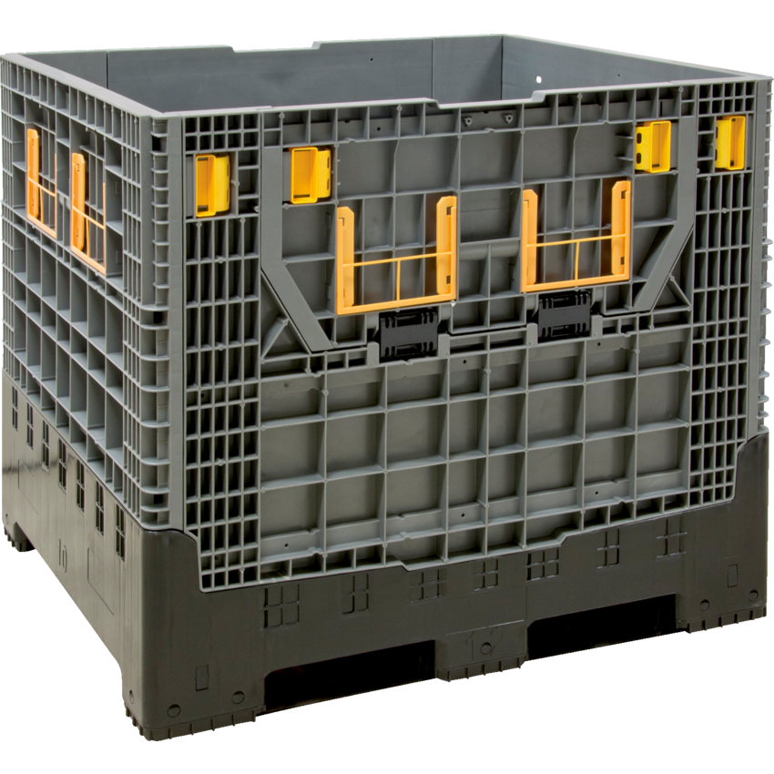 Kleton® Collapsible Bulk Container 47-1/6"L x 39-1/3"W x 39-1/3" H Grey