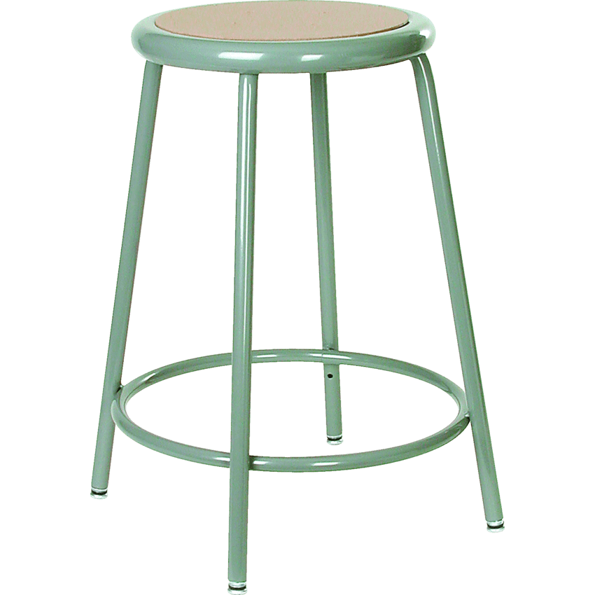 Mur-Van Stationary Height Stool 30"H Royal Grey