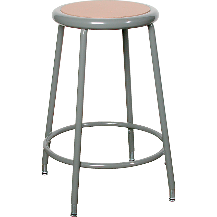 Mur-Van Stationary and Adjustable Height Stool 14" Royal Grey