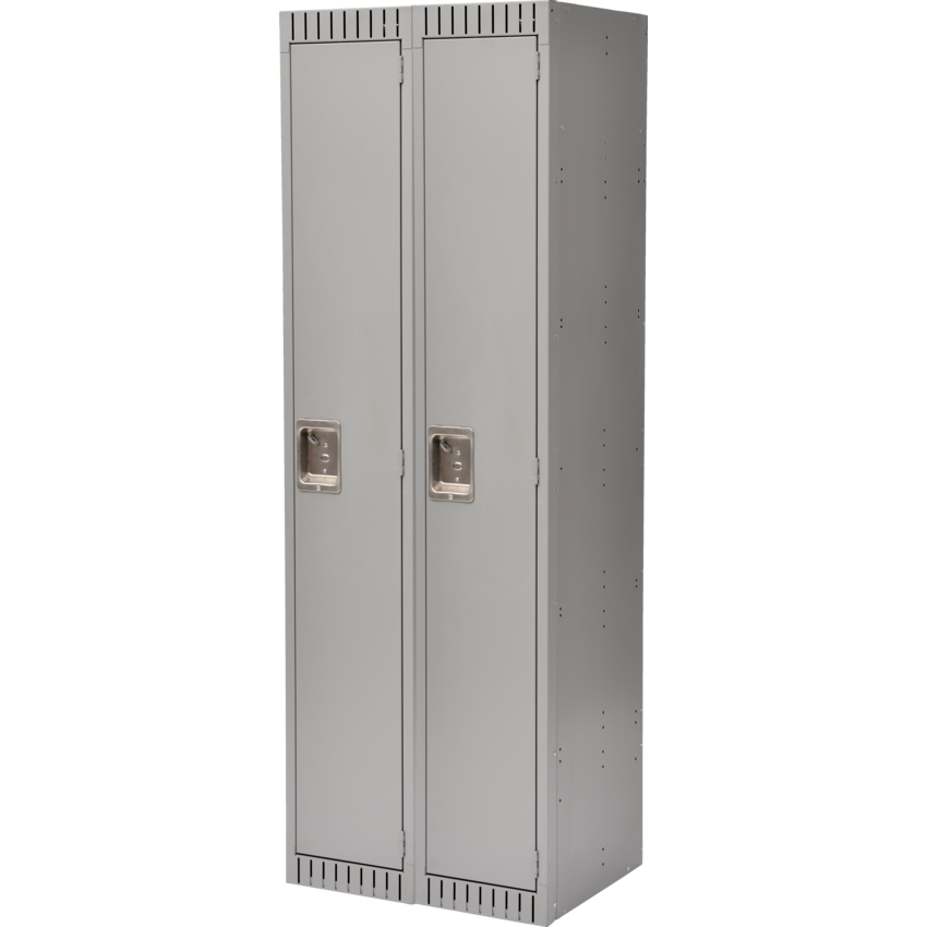 Kleton® RTA Steel Locker Single Basic Bank of 2 Grey