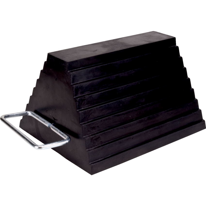 Kleton® Rubber Wheel Chock w/Handle 9"W x 6