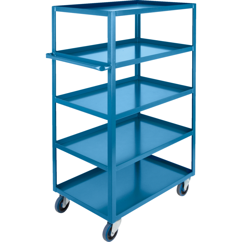 Kleton® Heavy-Duty Shelf Truck 5 Shelves 24"W x 39"D x 61"H Blue