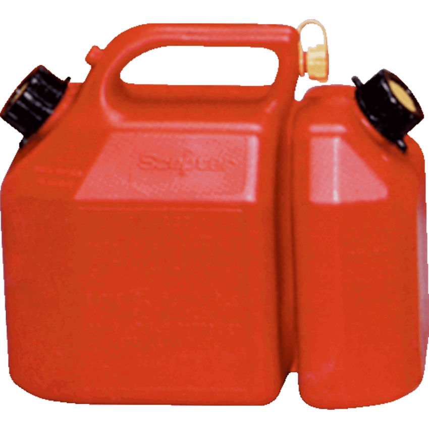 Scepter Jerry Can Gasoline/Oil combo 6 L and 2-1/2 L Red