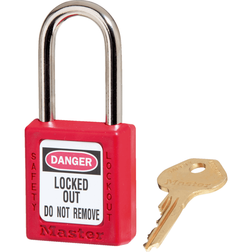 Master Lock® Zenex™ Themoplastic Safety Padlock Red