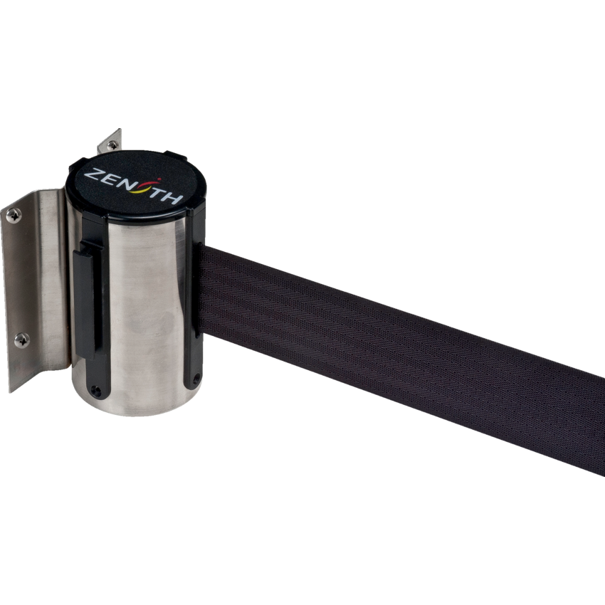 Zenith® Wall Mount Barrier 7" Black/Stainless