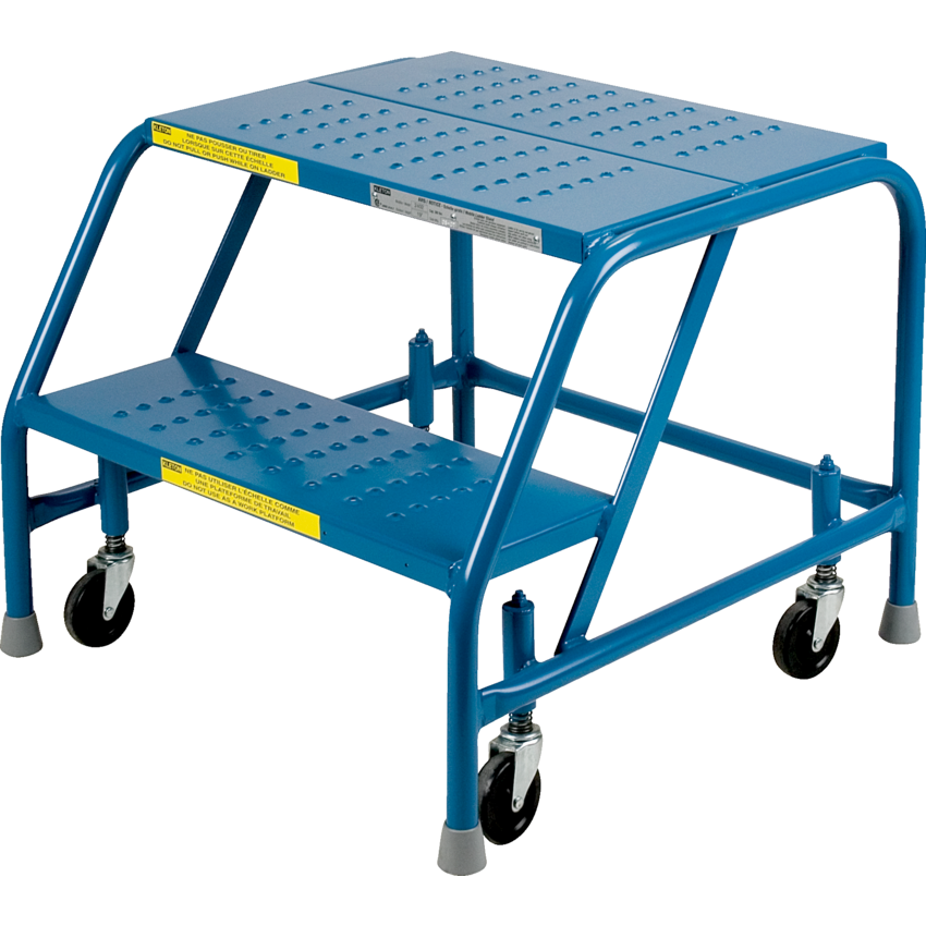 Kleton® Rolling Step Stand 2-Step 19" Blue