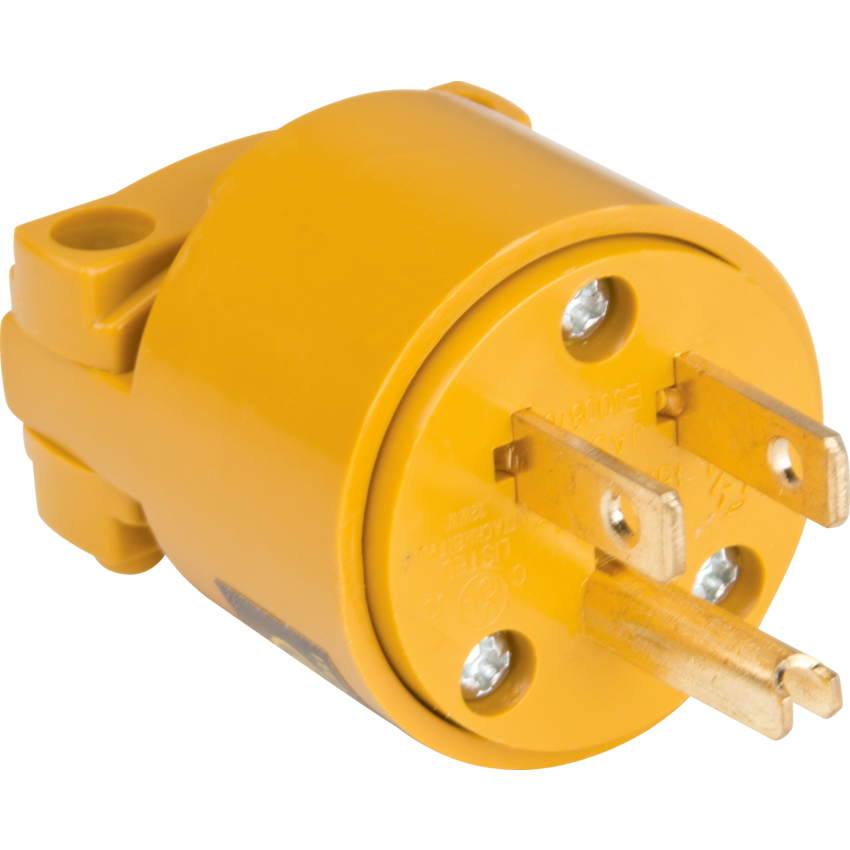 Aurora Tools® PVC Grounding Plug 15A Yellow