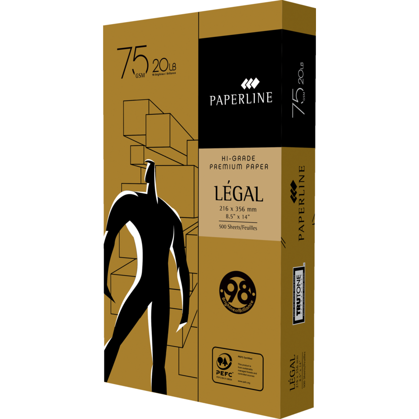 Paperline™ Hi-Grade Premium Paper 8-1/2" x 14" White 10 packages/ctn