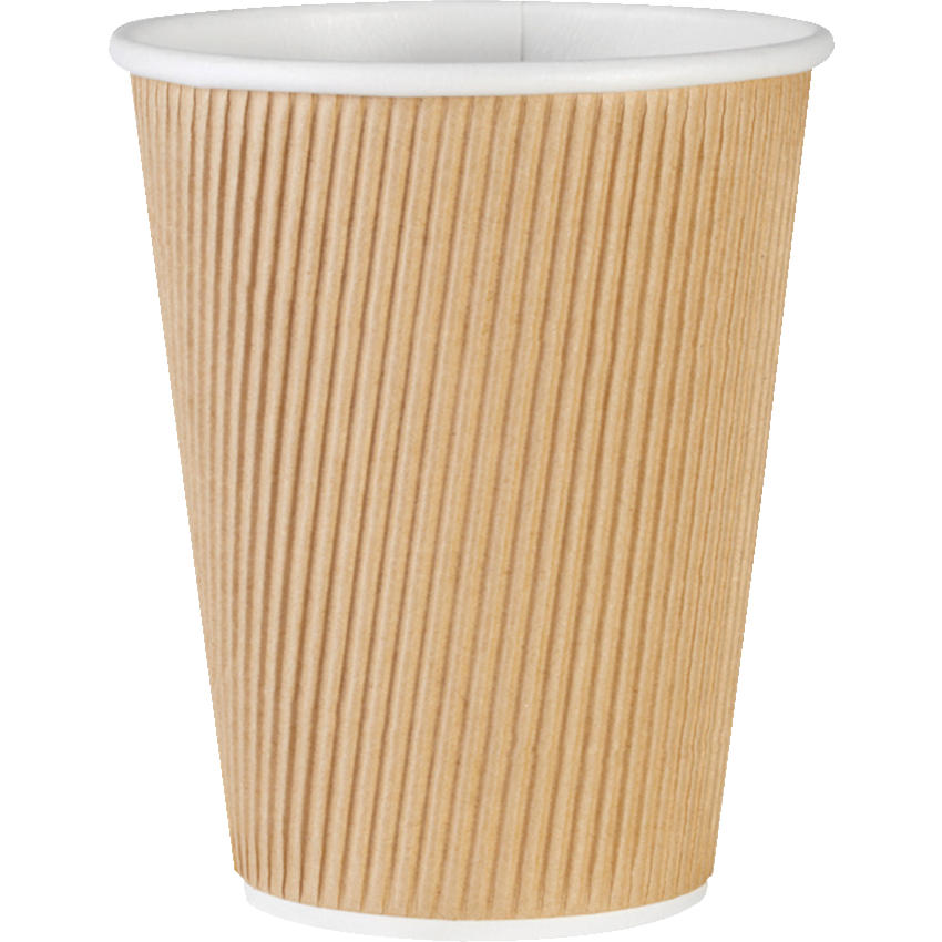 Genuine Joe Ripple Cups 12 oz Brown 25/pkg
