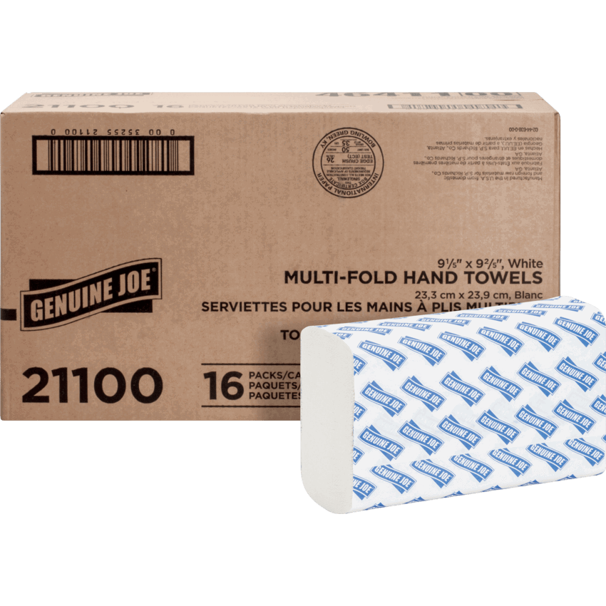 Genuine Joe Paper Towel Multi fold 250 sheets White