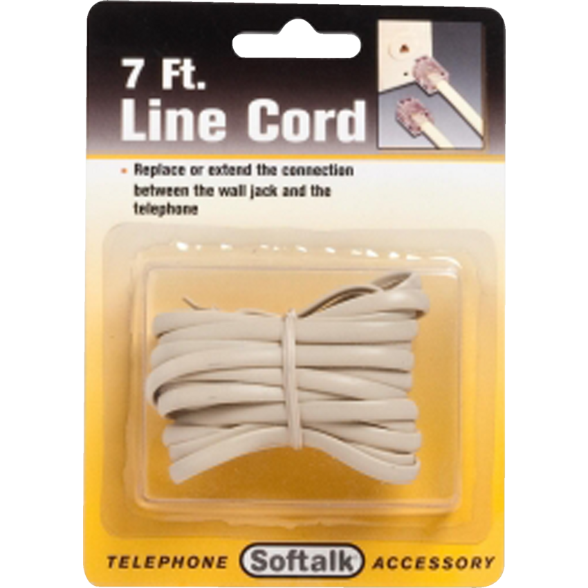 Softalk® Telephone Cord and Coupler Extension 7' Ivory