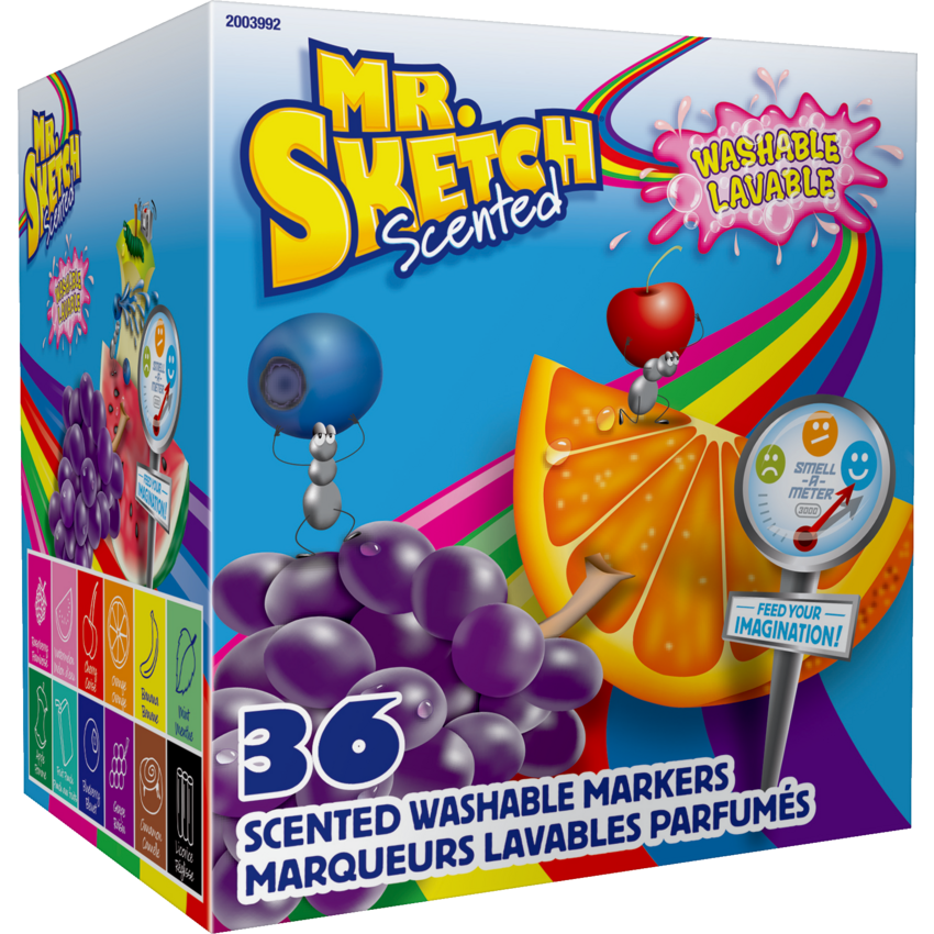 Mr. Sketch® Washable Scented Colouring Markers Chisel Tip Assorted Colours 36/pkg