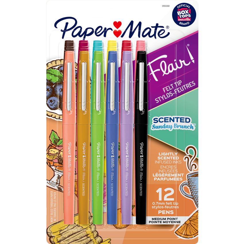 Paper Mate® Flair® Scented Markers Sunday Brunch Assorted Colours 12/pkg