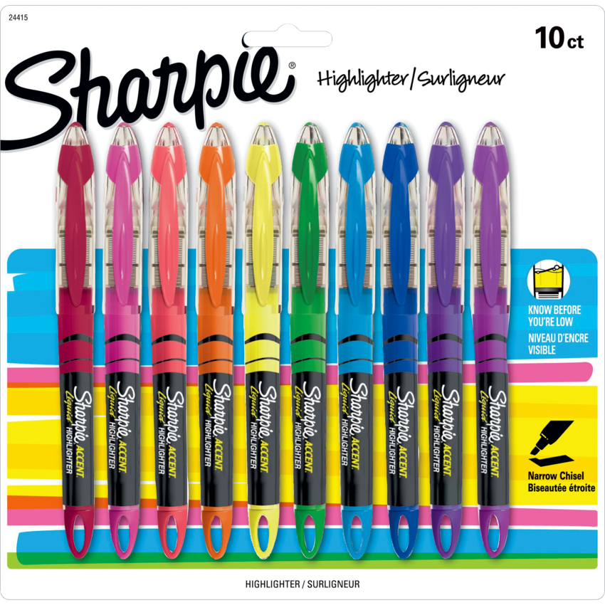 Sharpie® Liquid Pen Highlighters Assorted Colours 10/pkg