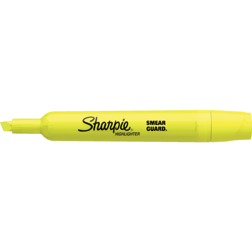 Sharpie® Tank Highlighters Chisel Tip Fluorescent Yellow 12/box
