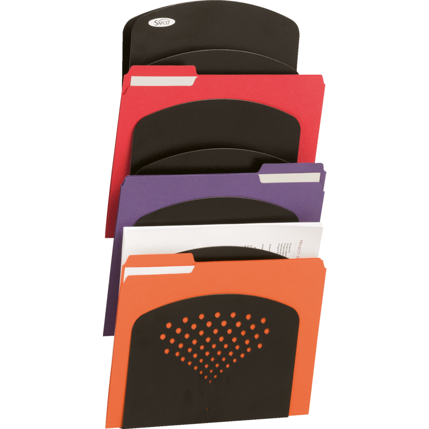 Safco® 7-Pocket Wall Rack Letter/Legal Black
