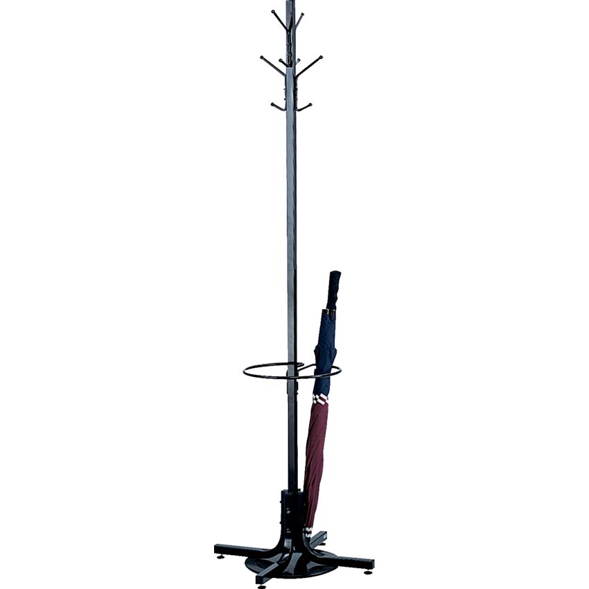 Safco® Coat Rack with Umbrella Stand Black
