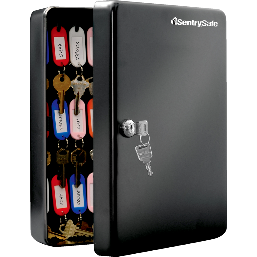 Sentry® Key Box Cabinet Holds 50 Keys Black