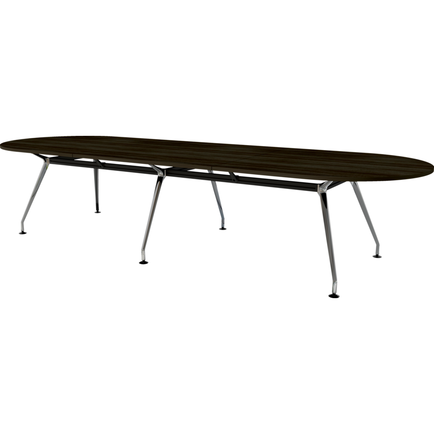 HDL® Innovations Upscale Meeting Table Racetrack 12 people Grey Dusk/Chrome