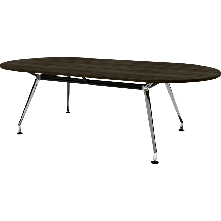 HDL® Innovations Upscale Meeting Table Racetrack 8 people Grey Dusk/Chrome