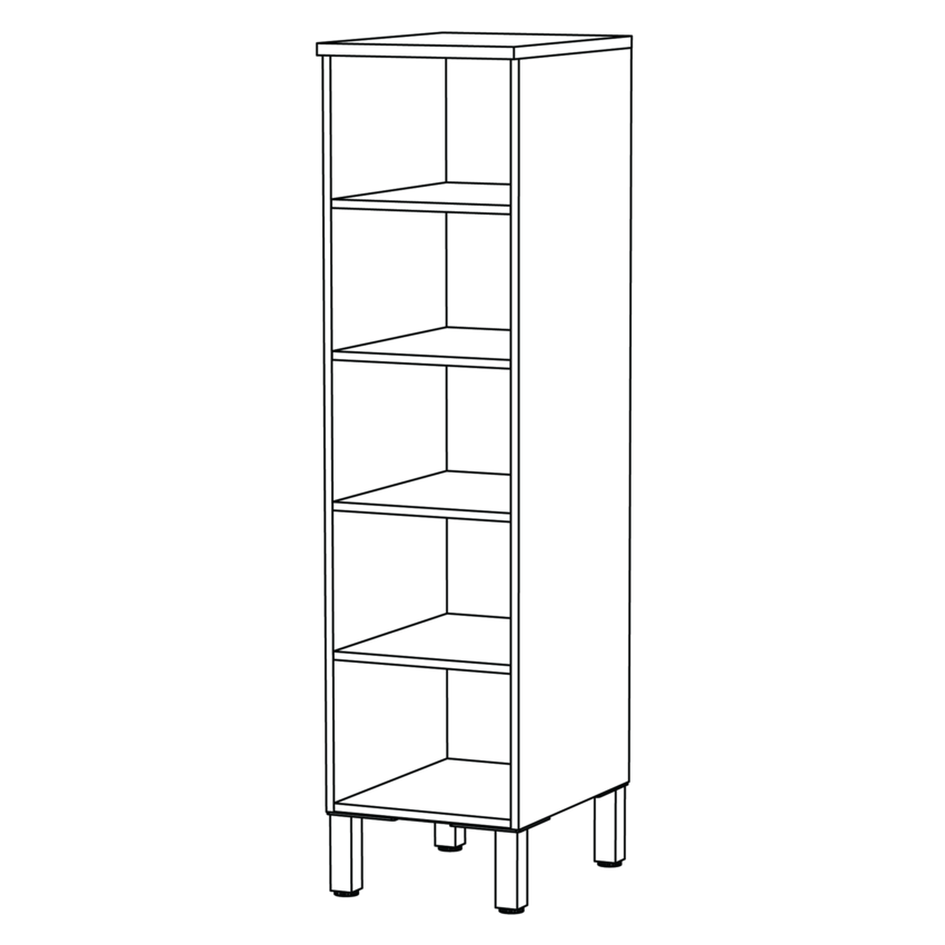 HDL® Levels Series Tiered Workstations Wardrobe Storage Grey Dusk