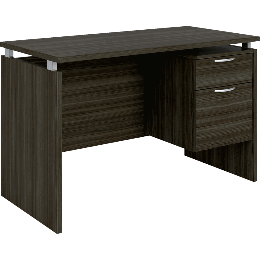 Star SOHO Series Mira Single Pedestal Desk 48"W x 24"D x 30"H Grey Dusk