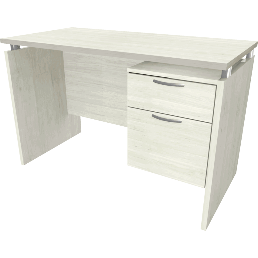 Star SOHO Series Mira Single Pedestal Desk 48"W x 24"D x 30"H Winter Wood