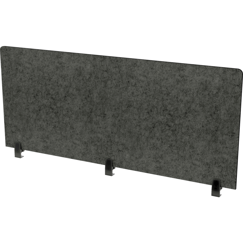 Heartwood Innovations Acoustic Panel Edge Mount 25"H x 60"W Charcoal Grey